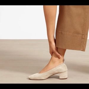 Everlane The Day Heel Natural Suede Size 9 New with Box